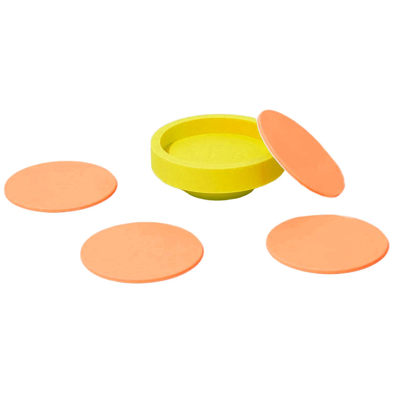 PORTER GREEN – CISS SILICONE COASTERS - YELLOW & VALENCIA